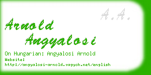 arnold angyalosi business card